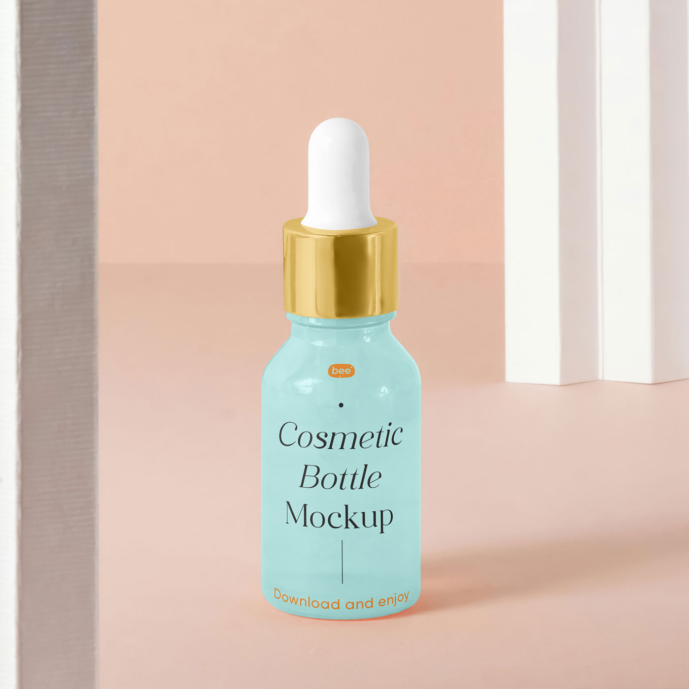 Free Cosmetic Dropper Bottle Mockup PSD Template
