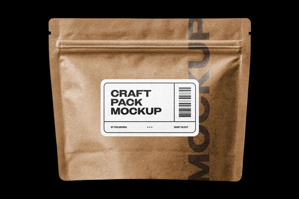 Free Craft Package Bag Mockup PSD Template