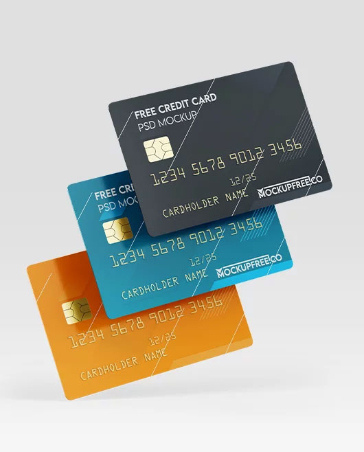 Free Credit Card Mockup PSD Template