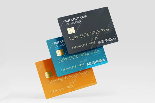 Free Credit Card Mockup PSD Template
