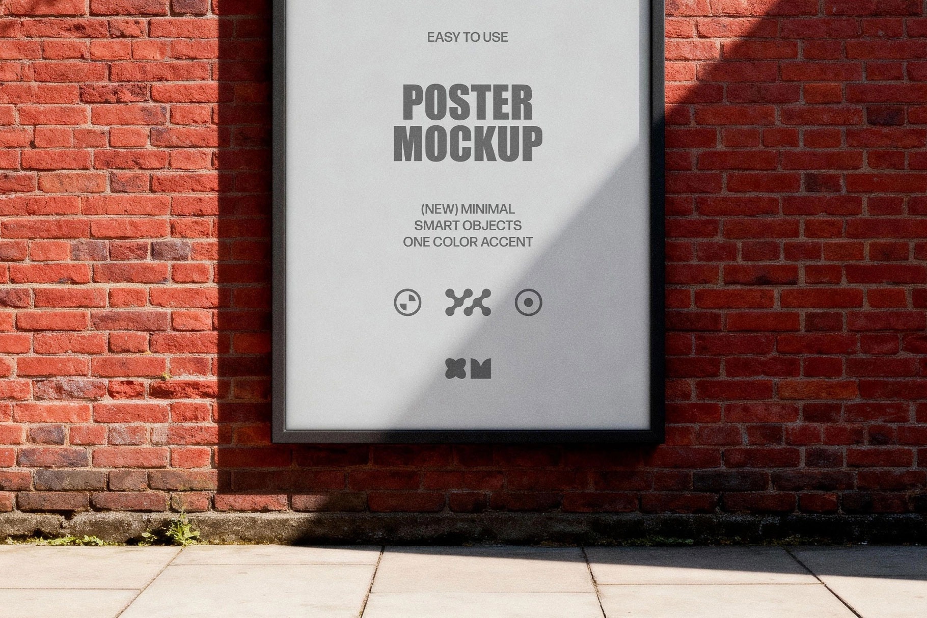 Free Daylight Street Poster Frame Mockup PSD Template