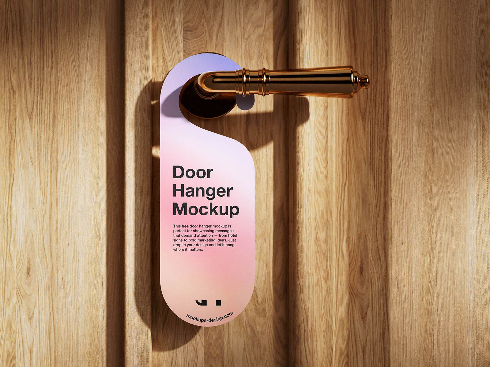 Free Elegant Door Hanger Mockup PSD Template