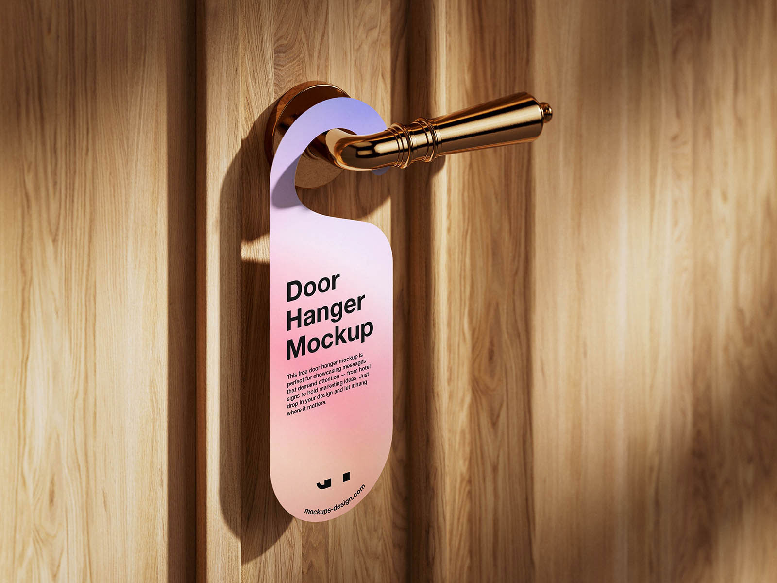 Free Elegant Door Hanger Mockup PSD Template