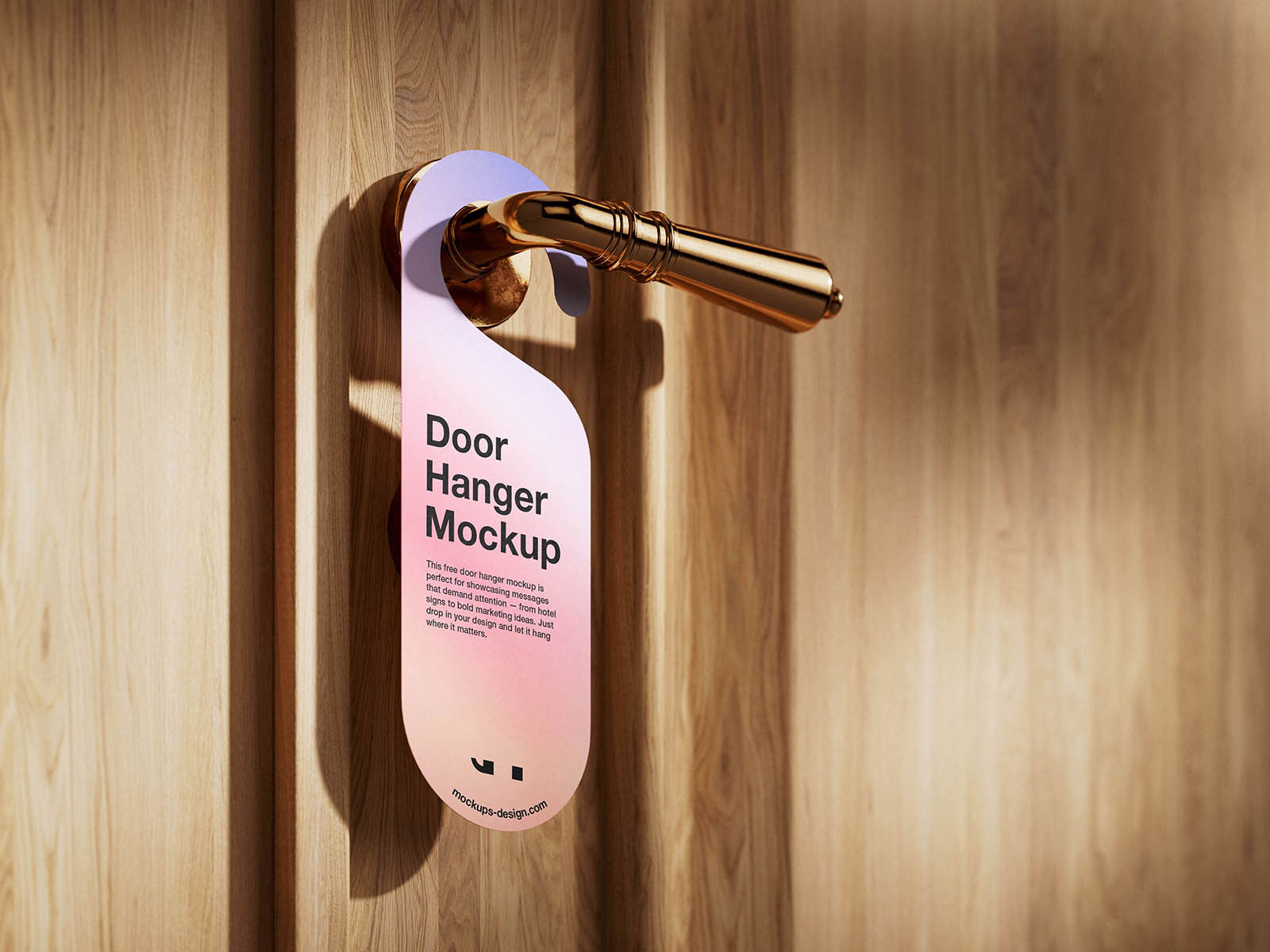 Free Elegant Door Hanger Mockup PSD Template