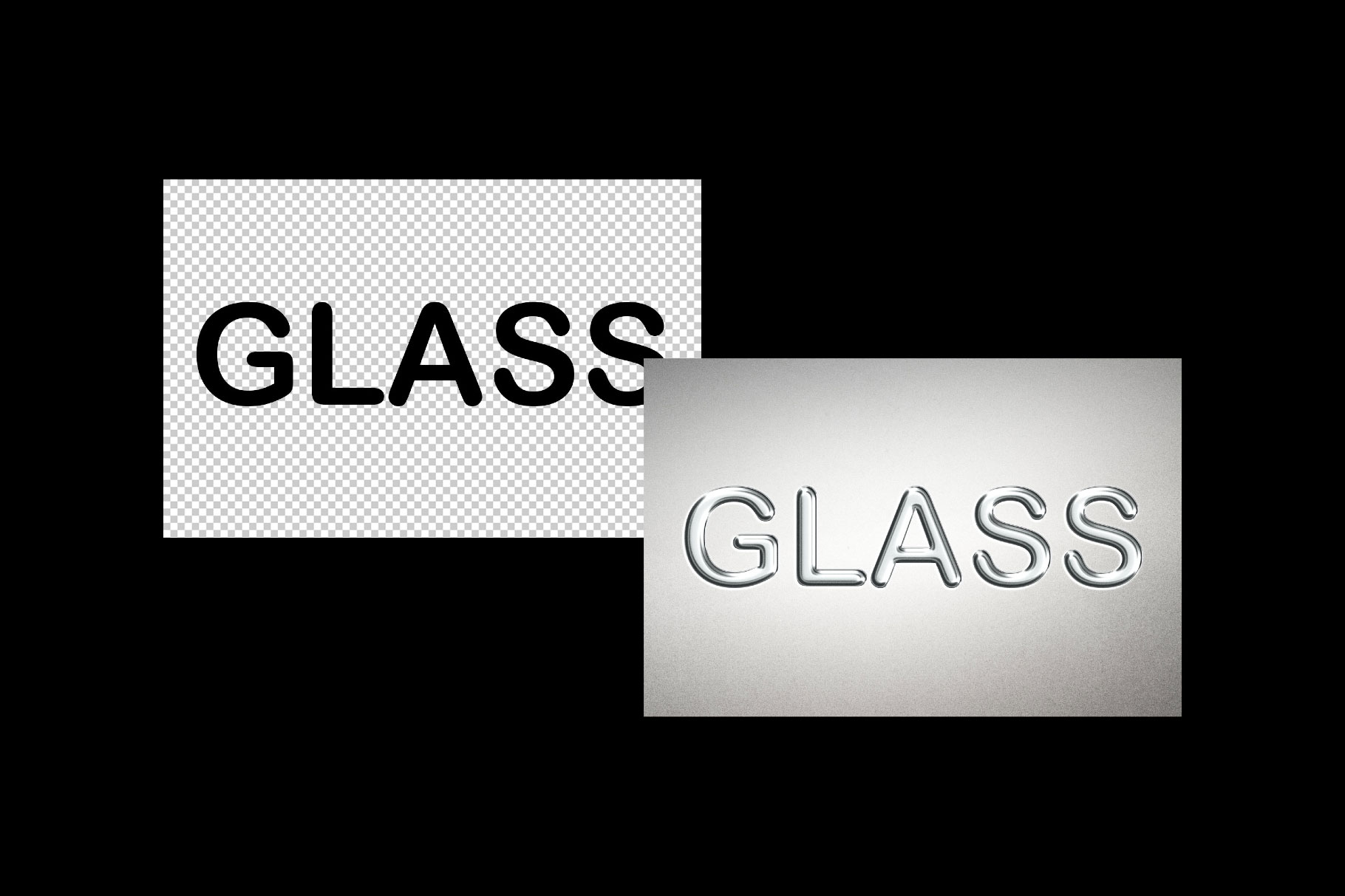 Free Embossed Glass Text Effect / Logo Mockup PSD Template