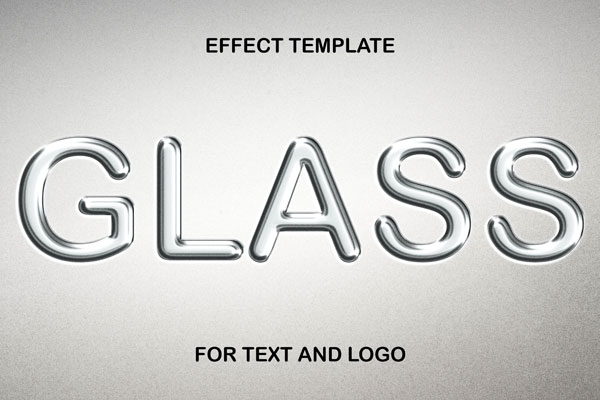 Free Embossed Glass Text Effect / Logo Mockup PSD Template