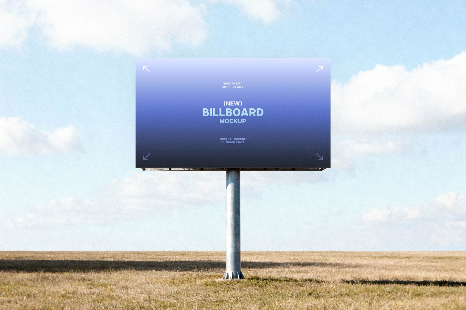 Free Field Billboard Mockup PSD Template