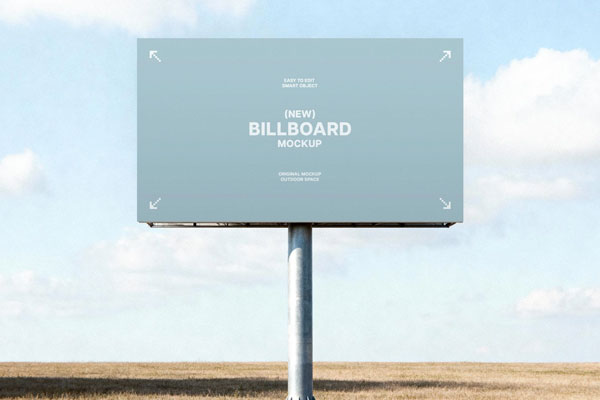 Free Field Billboard Mockup PSD Template