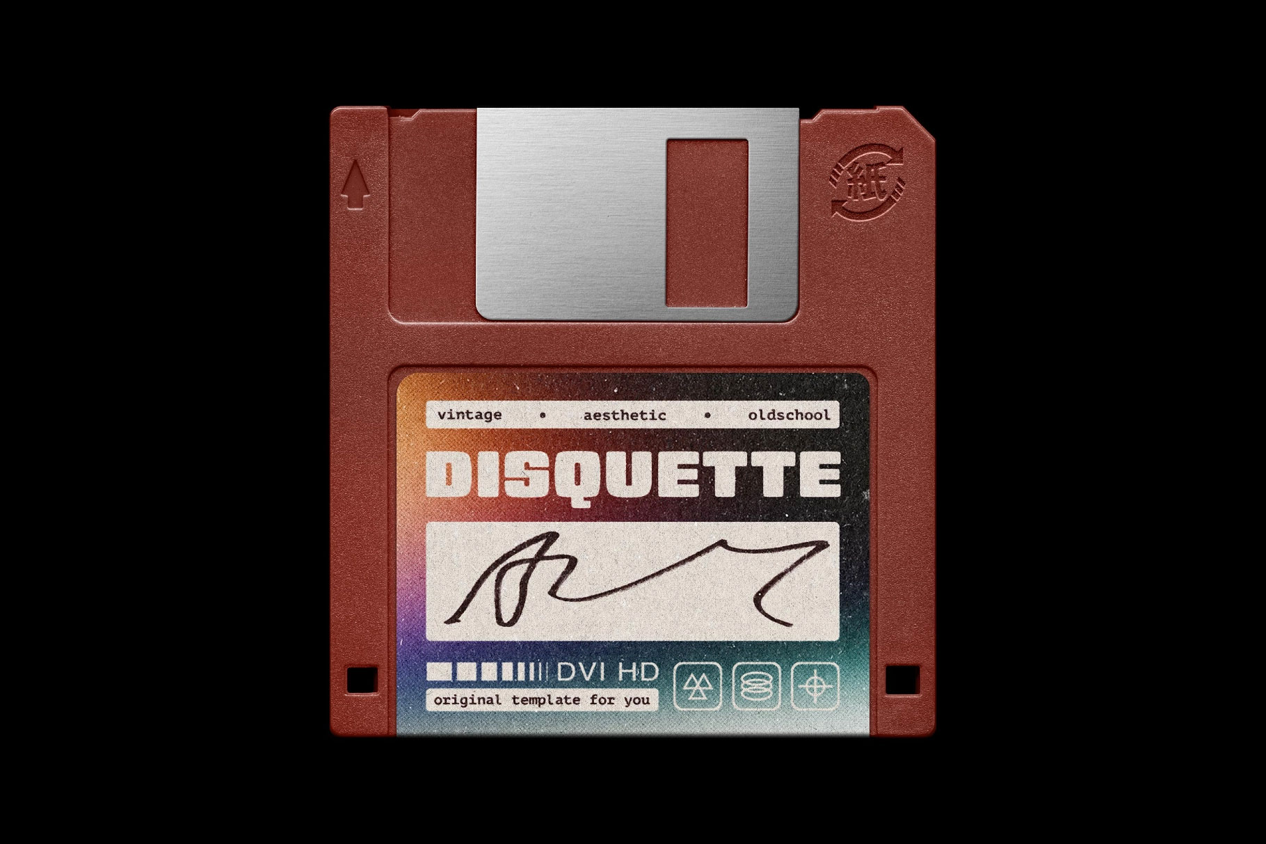 Free Floppy Disk Mockup PSD Template