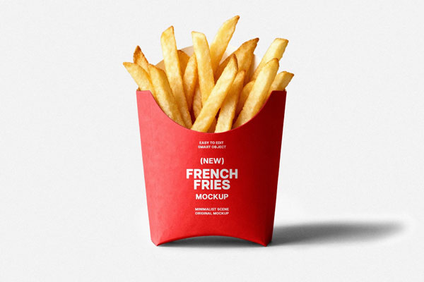 Free French Fries Mockup PSD Template