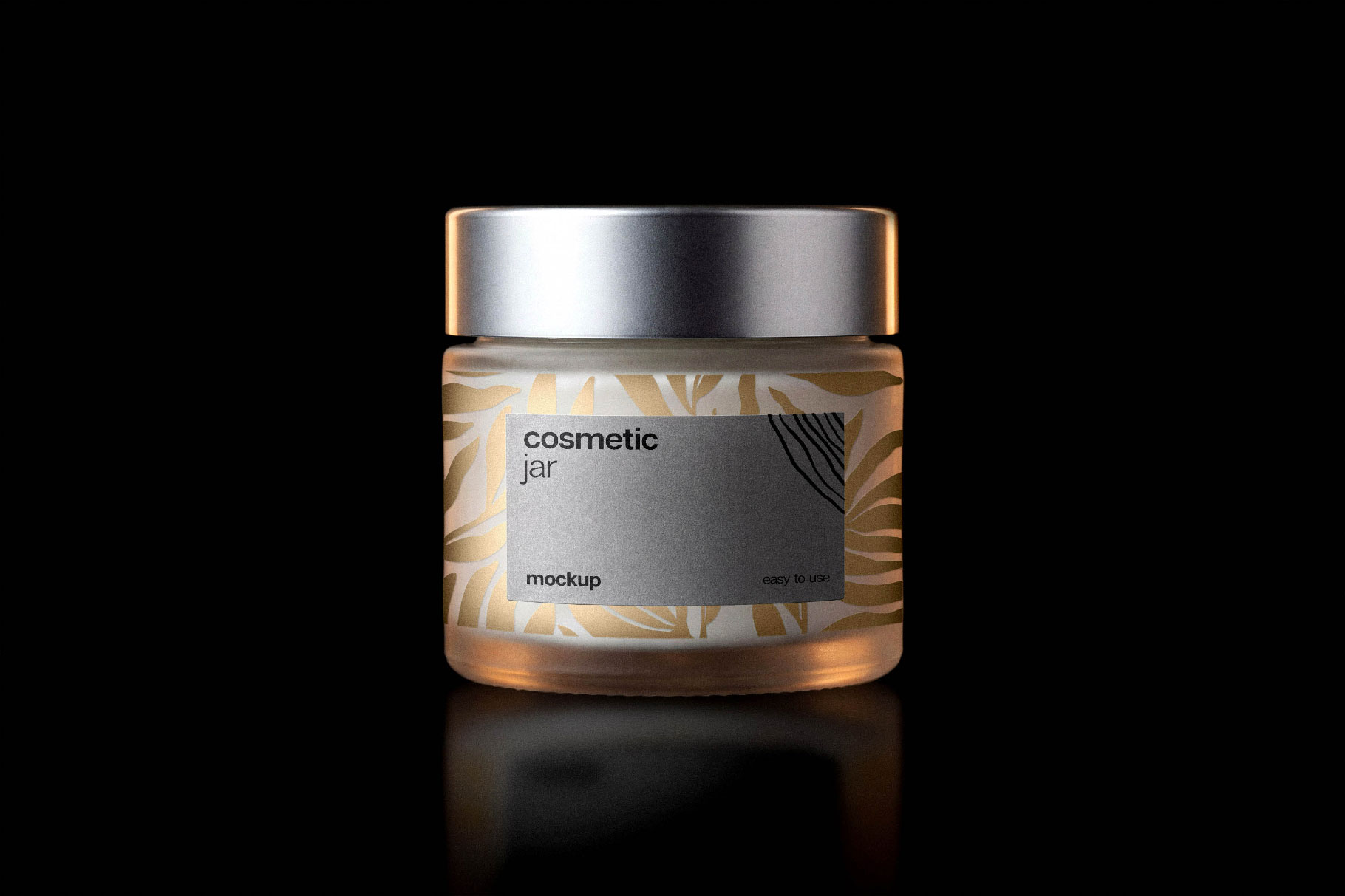Free Frosted Cosmetic Jar Mockup PSD Template