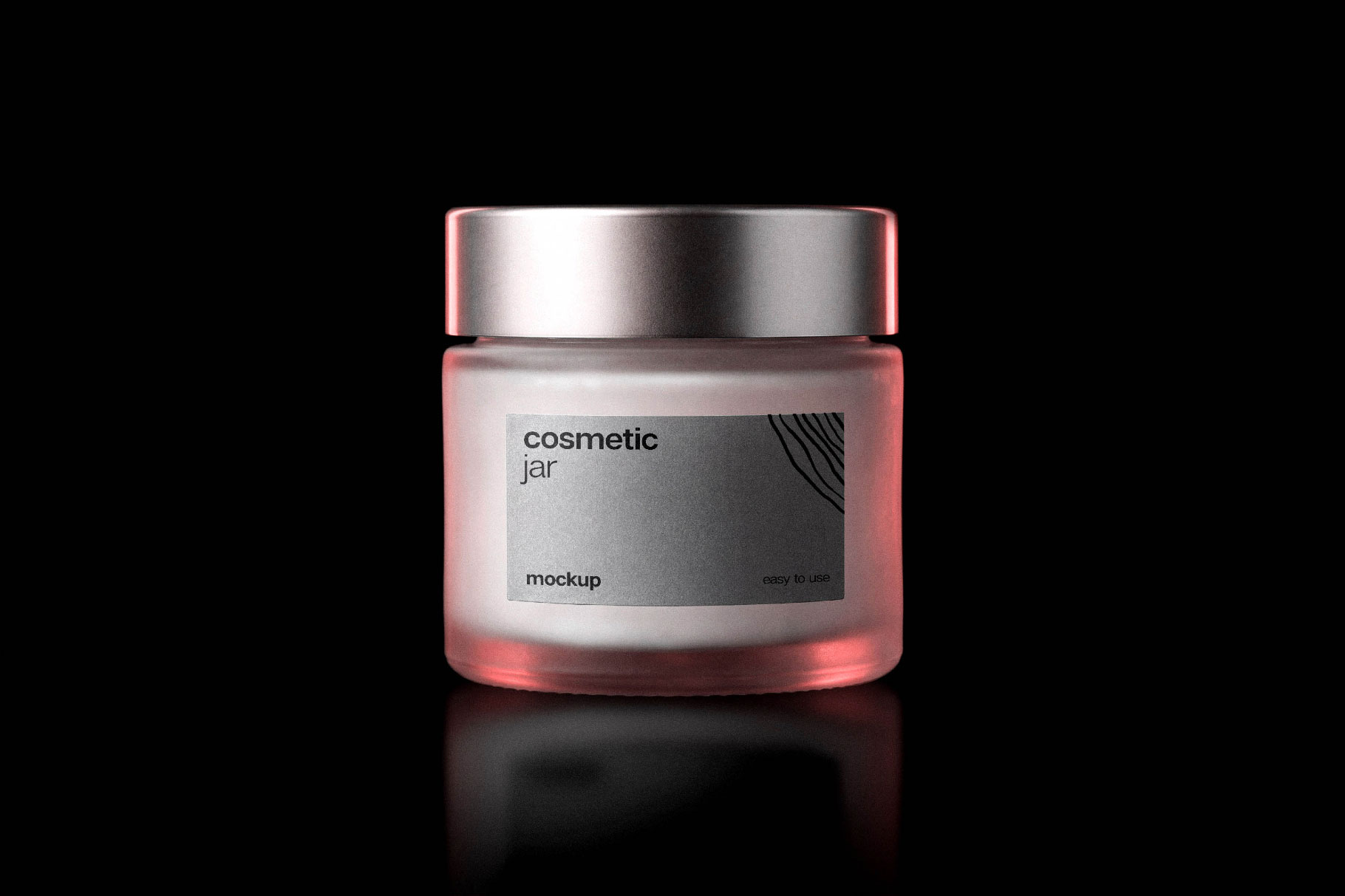 Free Frosted Cosmetic Jar Mockup PSD Template
