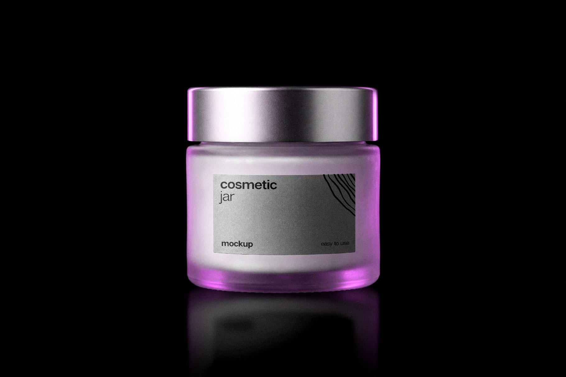 Free Frosted Cosmetic Jar Mockup PSD Template
