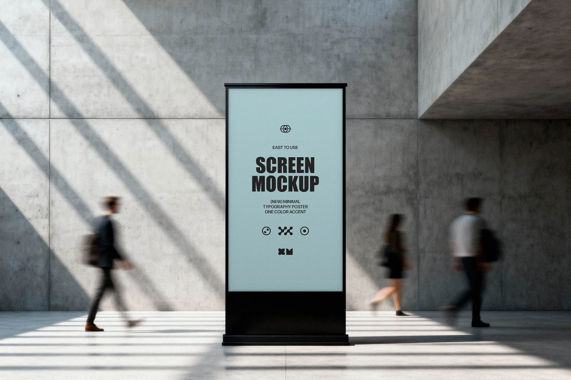 Free Gallery Digital Signage Screen PSD Template