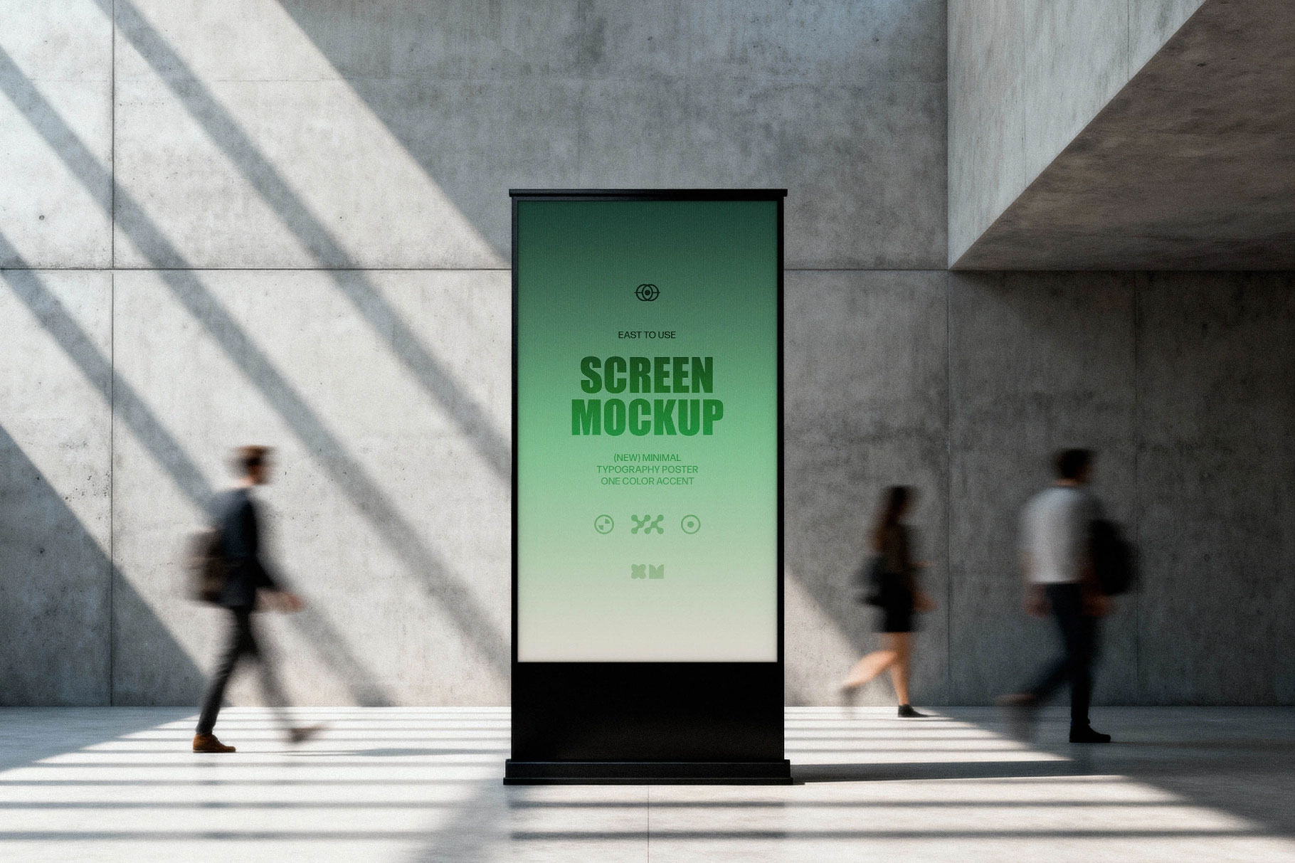 Free Gallery Digital Signage Screen PSD Template