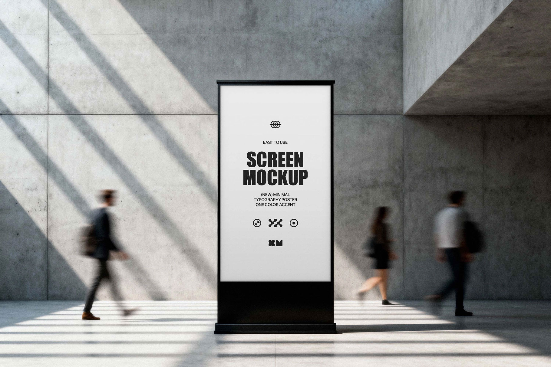 Free Gallery Digital Signage Screen PSD Template