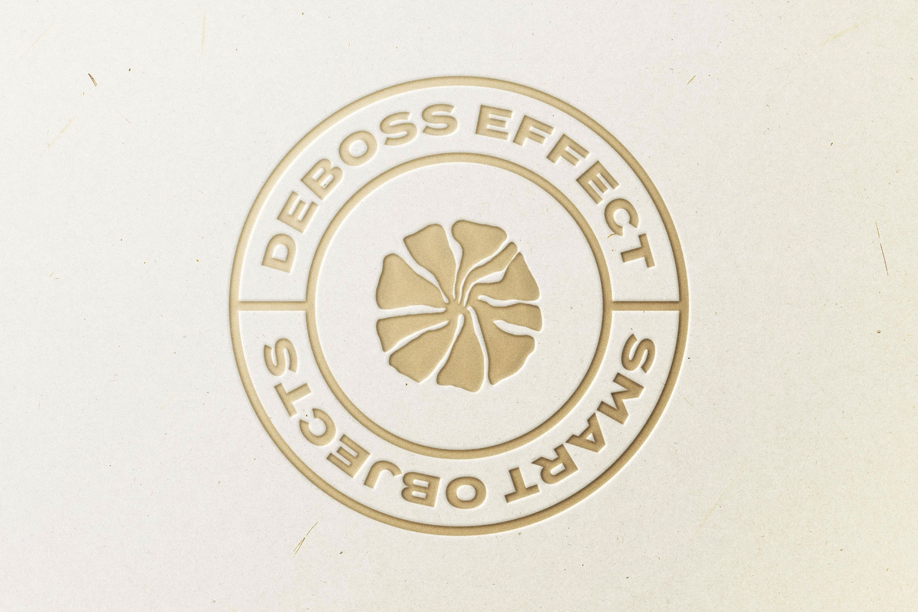 Free Gold Letterpressed Logo Mockup PSD Template