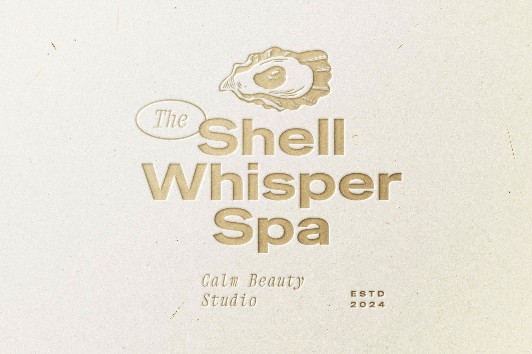 Free Gold Letterpressed Logo Mockup PSD Template