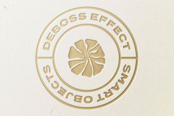 Free Gold Letterpressed Logo Mockup PSD Template