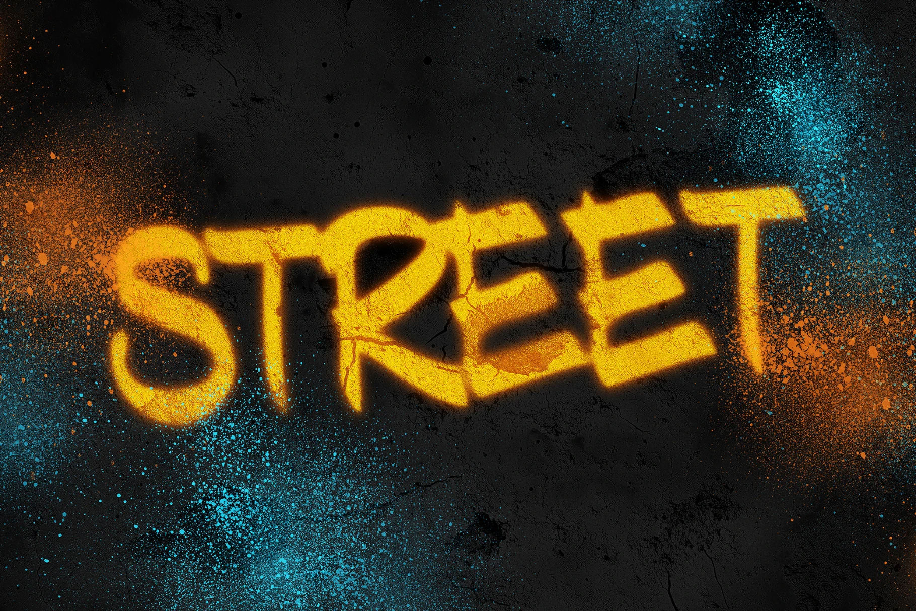 Free Graffiti Text Effect / Logo Mockup PSD Template