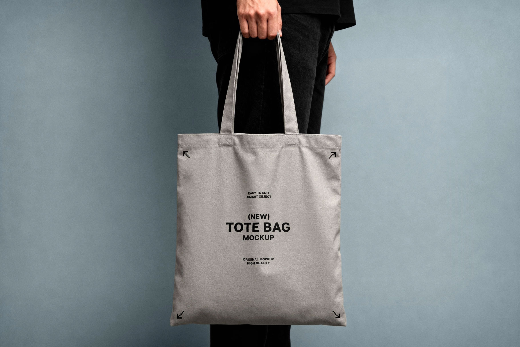 Free Handheld Tote Bag Mockup PSD Template