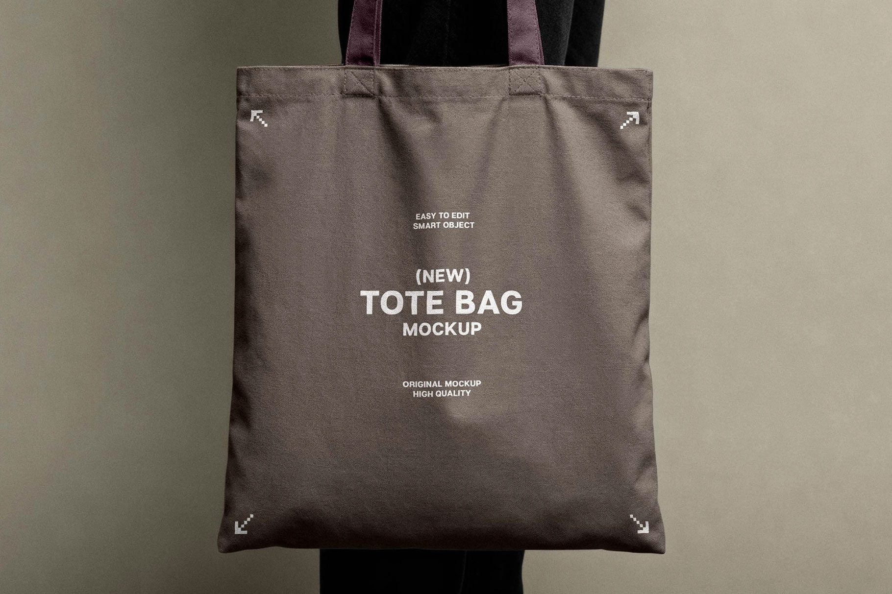 Free Handheld Tote Bag Mockup PSD Template