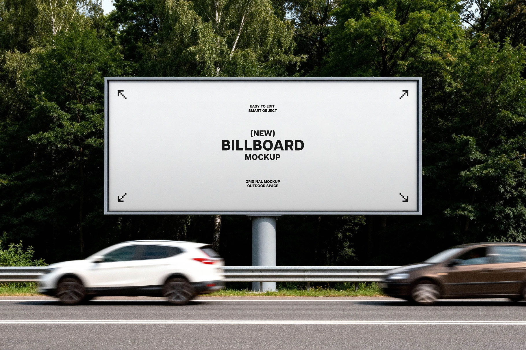 Free Highway Billboard Mockup PSD Template