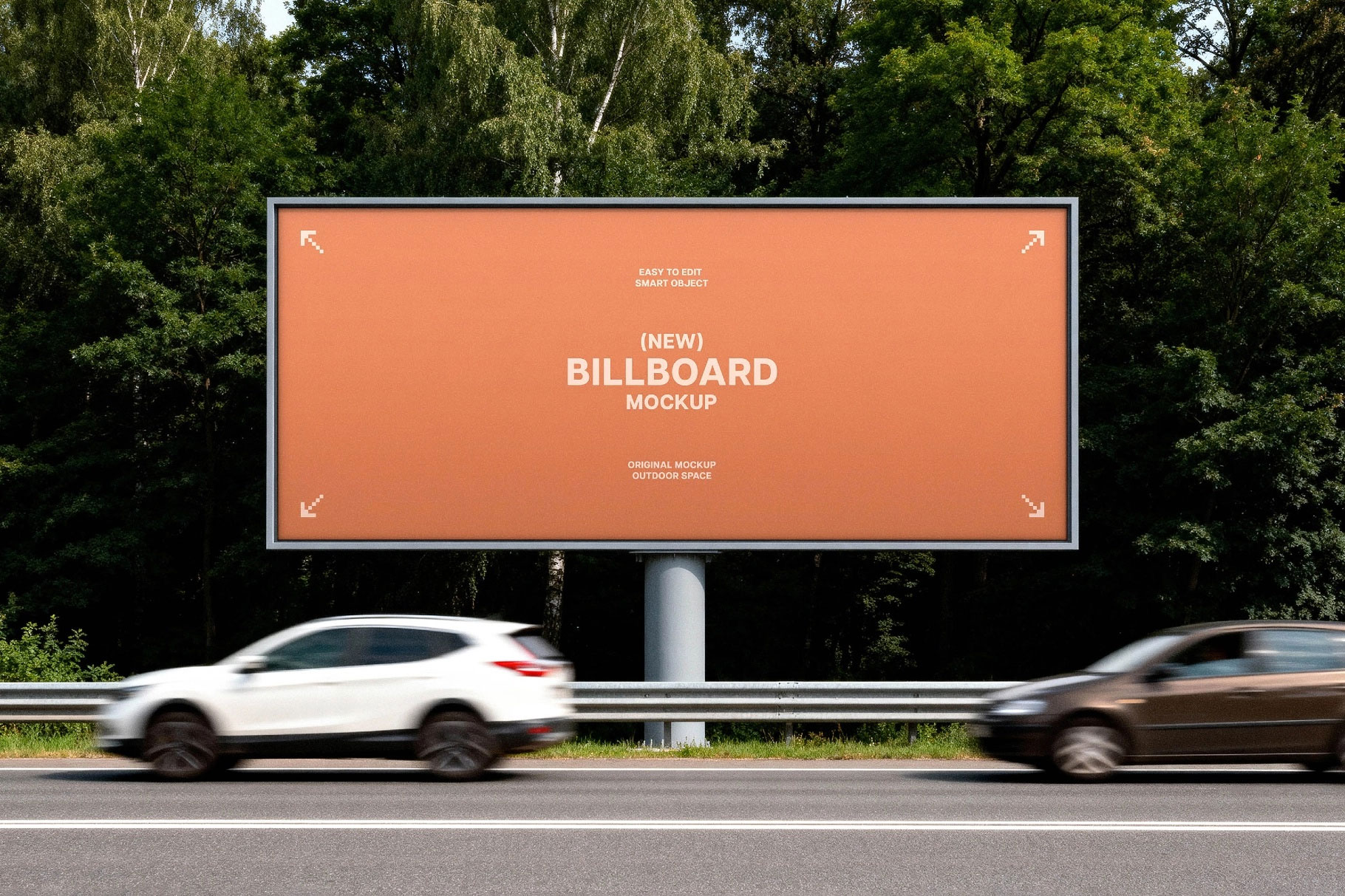 Free Highway Billboard Mockup PSD Template