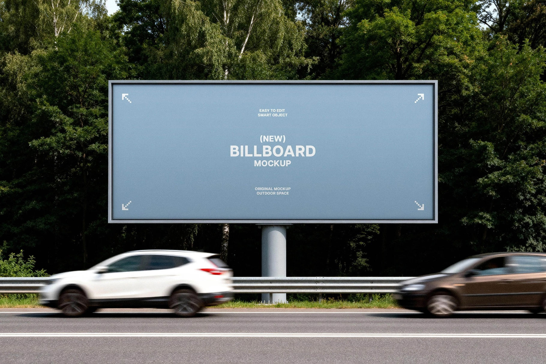 Free Highway Billboard Mockup PSD Template