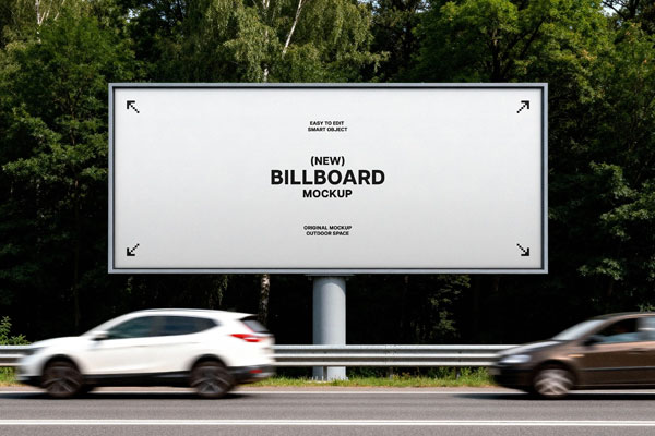 Free Highway Billboard Mockup PSD Template