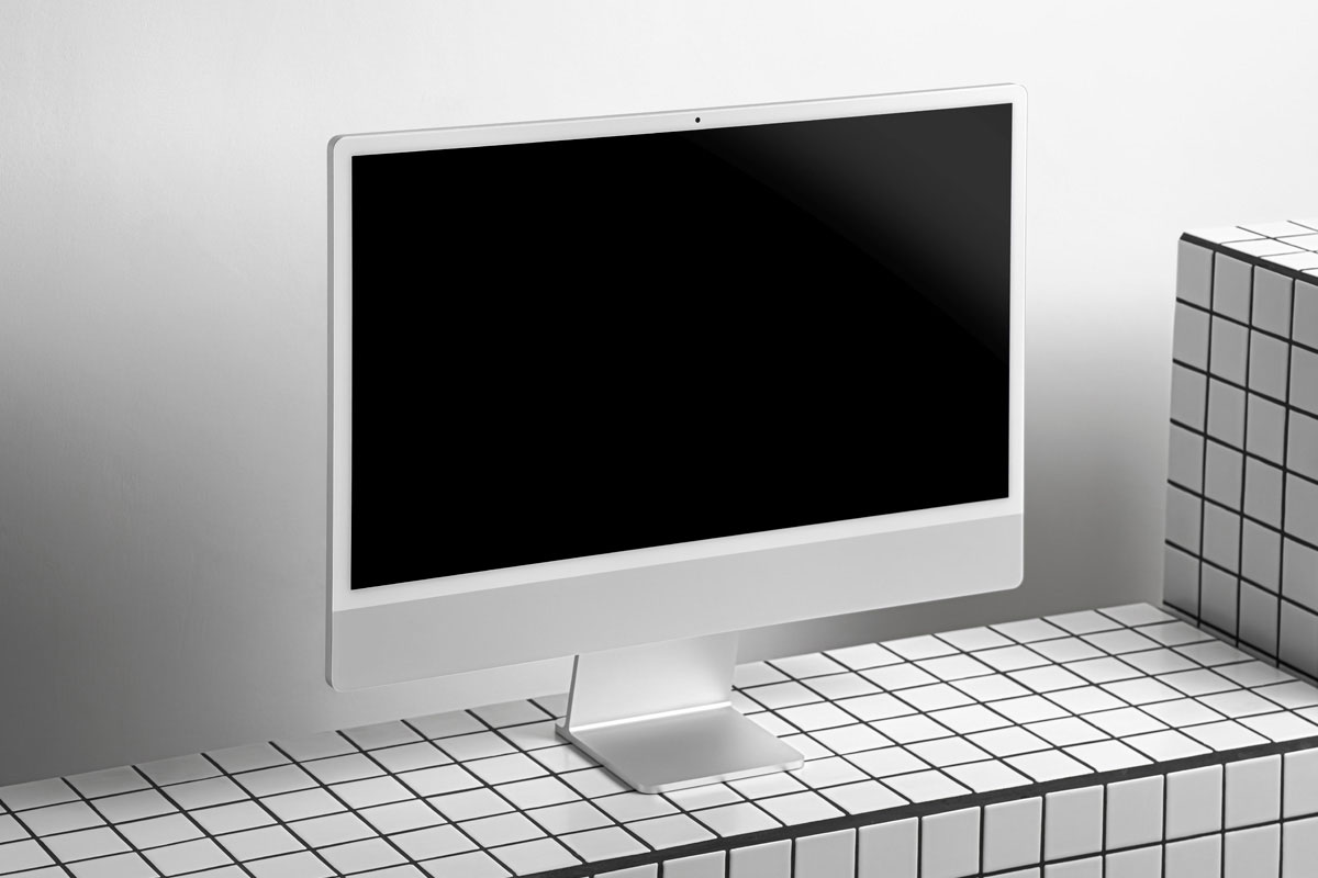 Free iMac Showcase Screen Mockup PSD Template