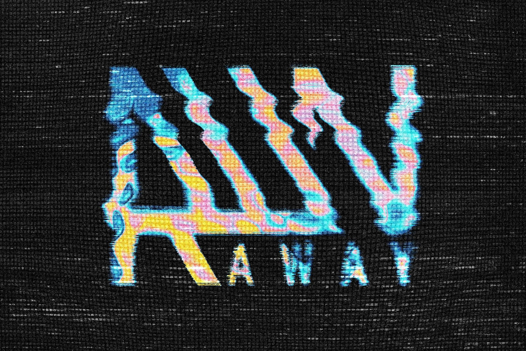 Free Infrared Glitch Text Effect / Logo Mockup PSD Template