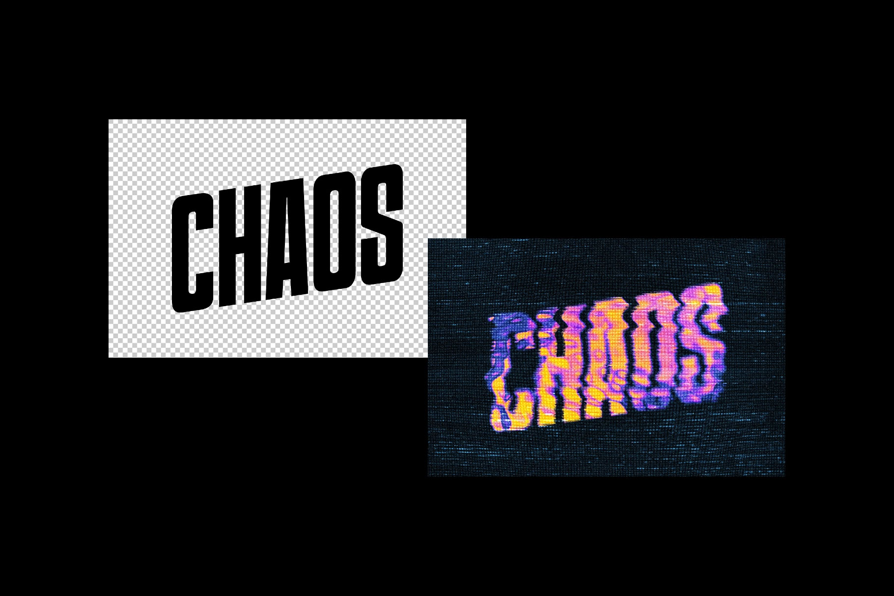 Free Infrared Glitch Text Effect / Logo Mockup PSD Template
