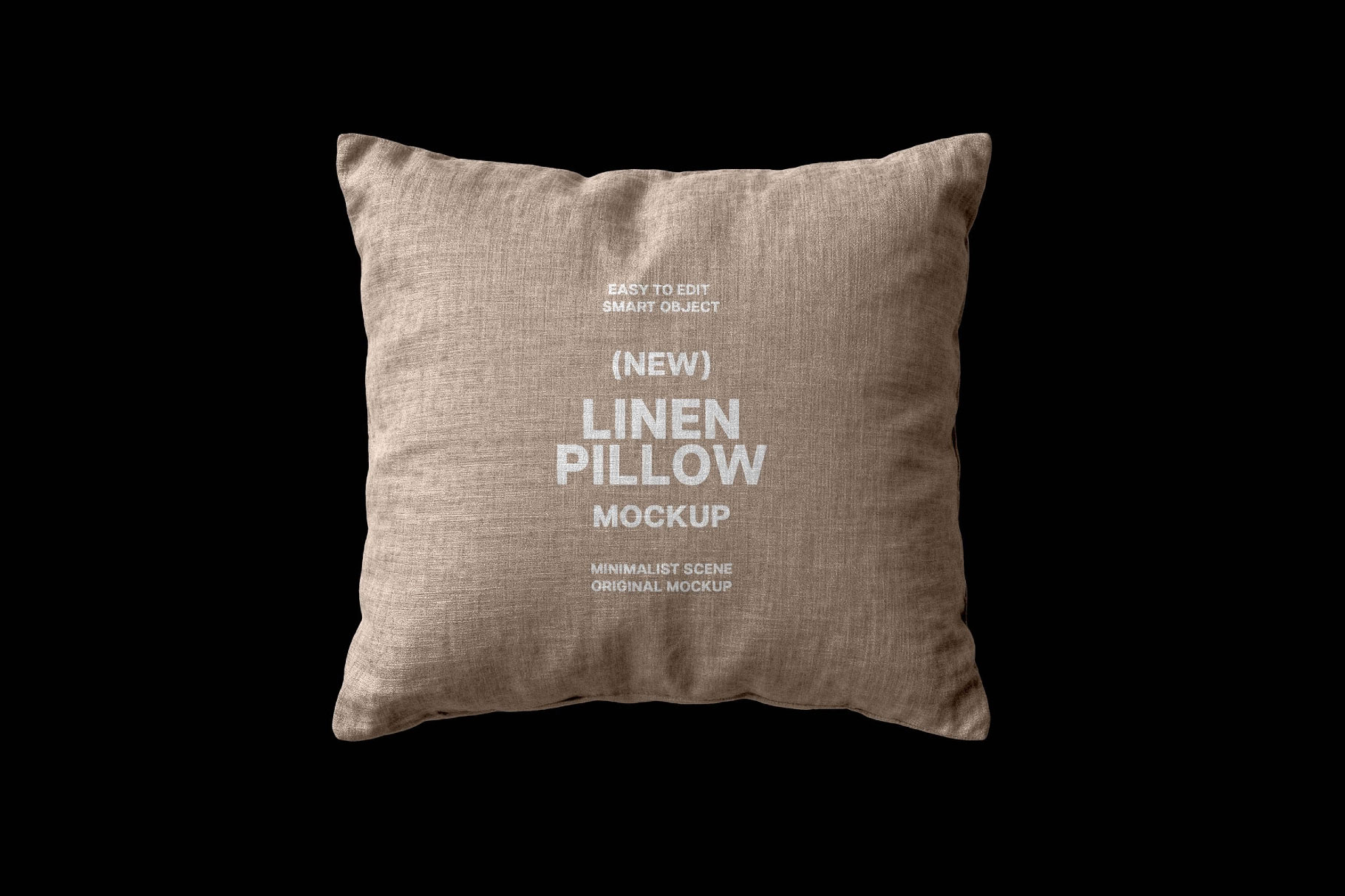 Free Linen Pillow Mockup PSD Template