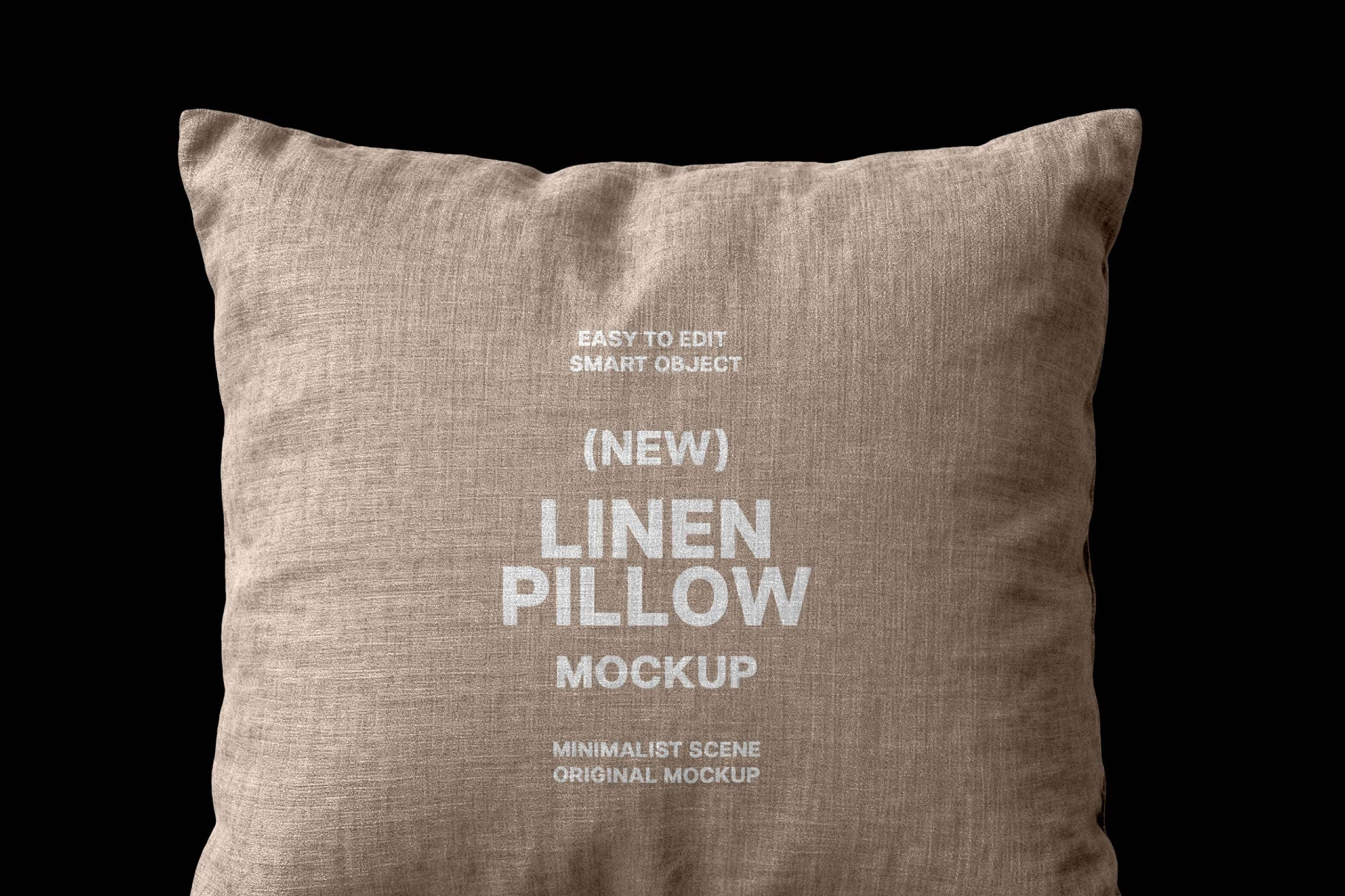 Free Linen Pillow Mockup PSD Template