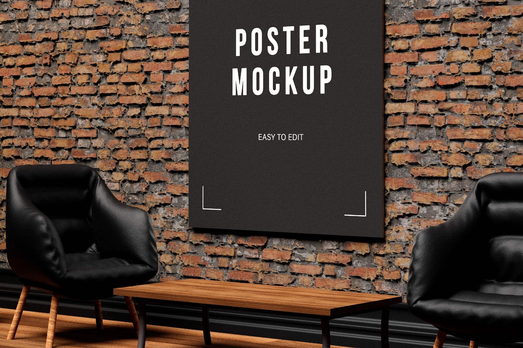 Free Loft Space Poster Mockup PSD Template