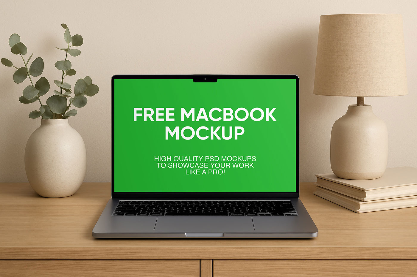 Free MacBook Display Mockup PSD Template