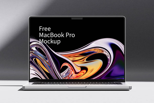 Free MacBook Pro Laptop Mockup PSD Template