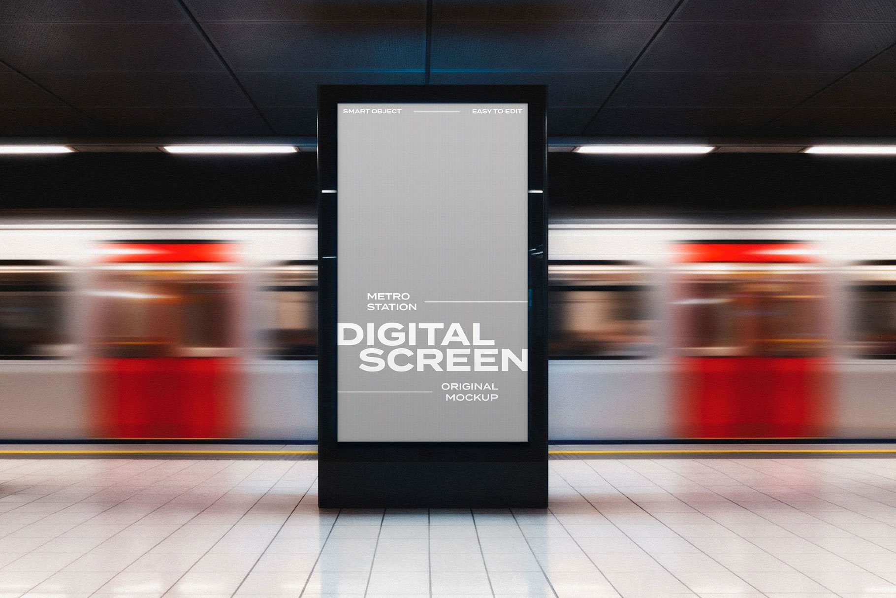 Free Metro Screen Mockup PSD Template