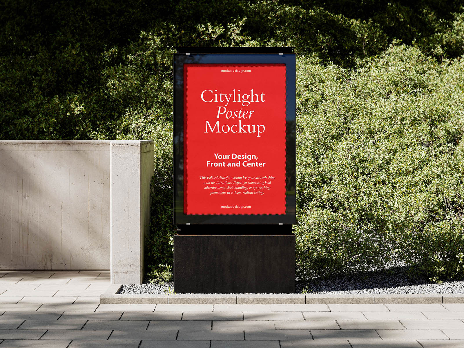 Free Minimal Citylight Poster Mockup PSD Template