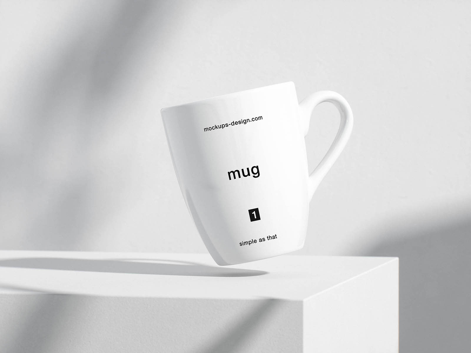 Free Minimal White Mug Mockup PSD Template