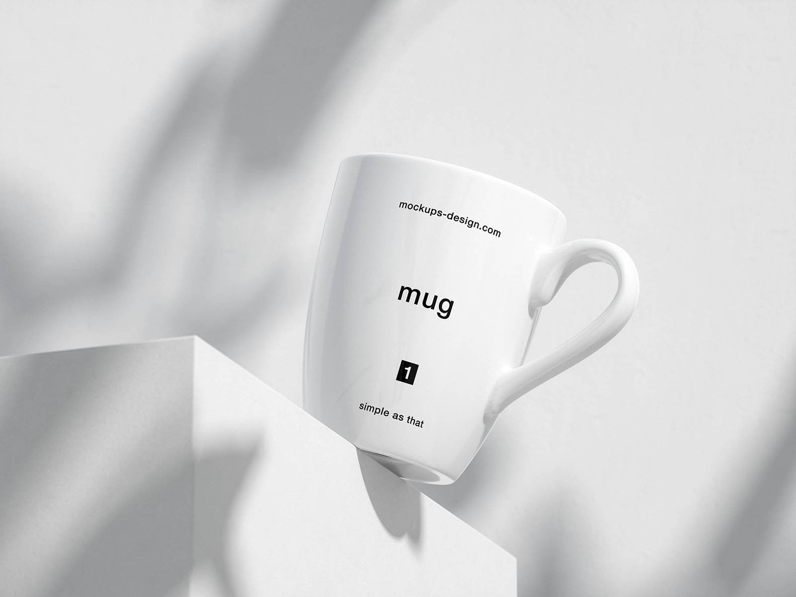 Free Minimal White Mug Mockup PSD Template