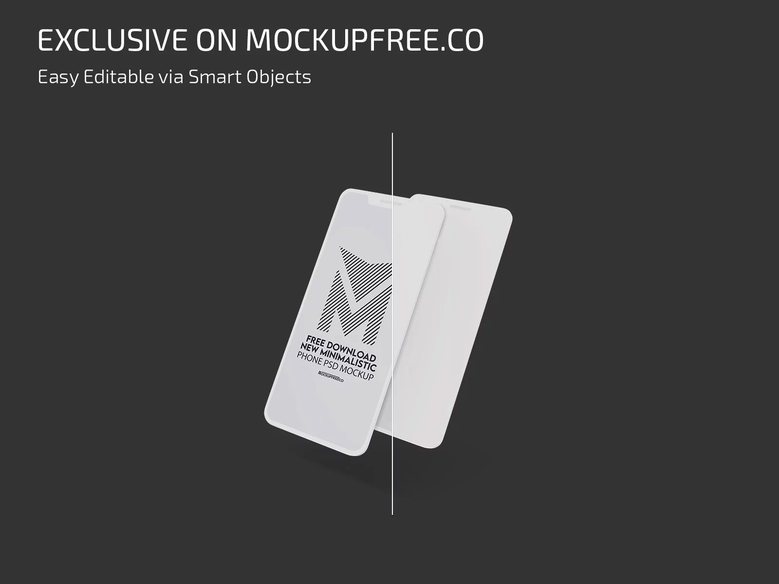 Free Minimalistic Phone Mockups PSD Template