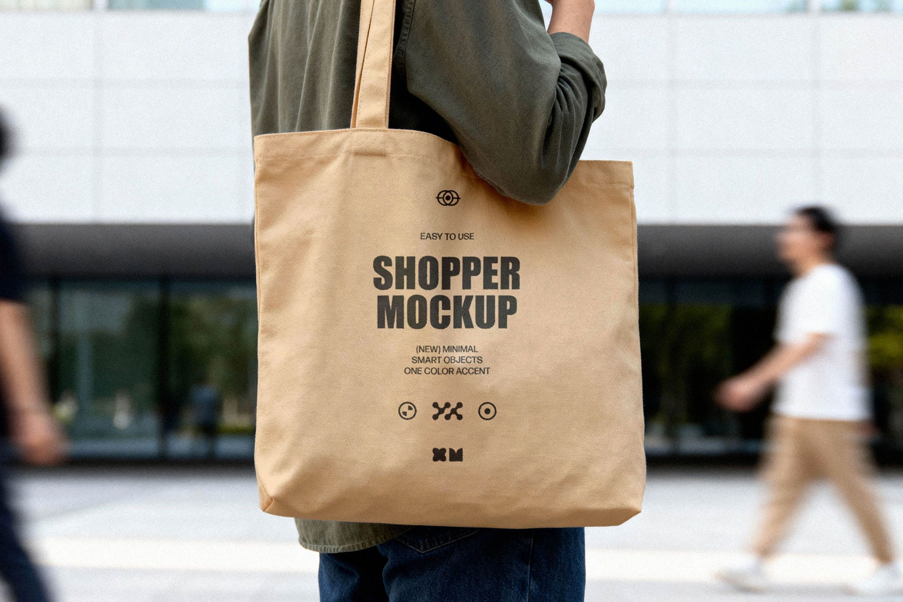 Free Outdoor Canvas Tote Bag Mockup PSD Template