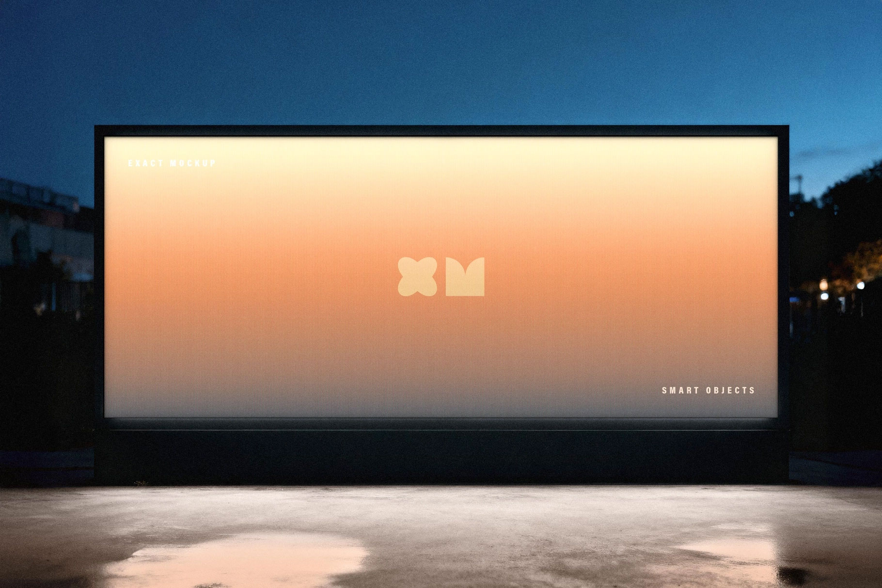 Free Outdoor Screen Mockup PSD Template