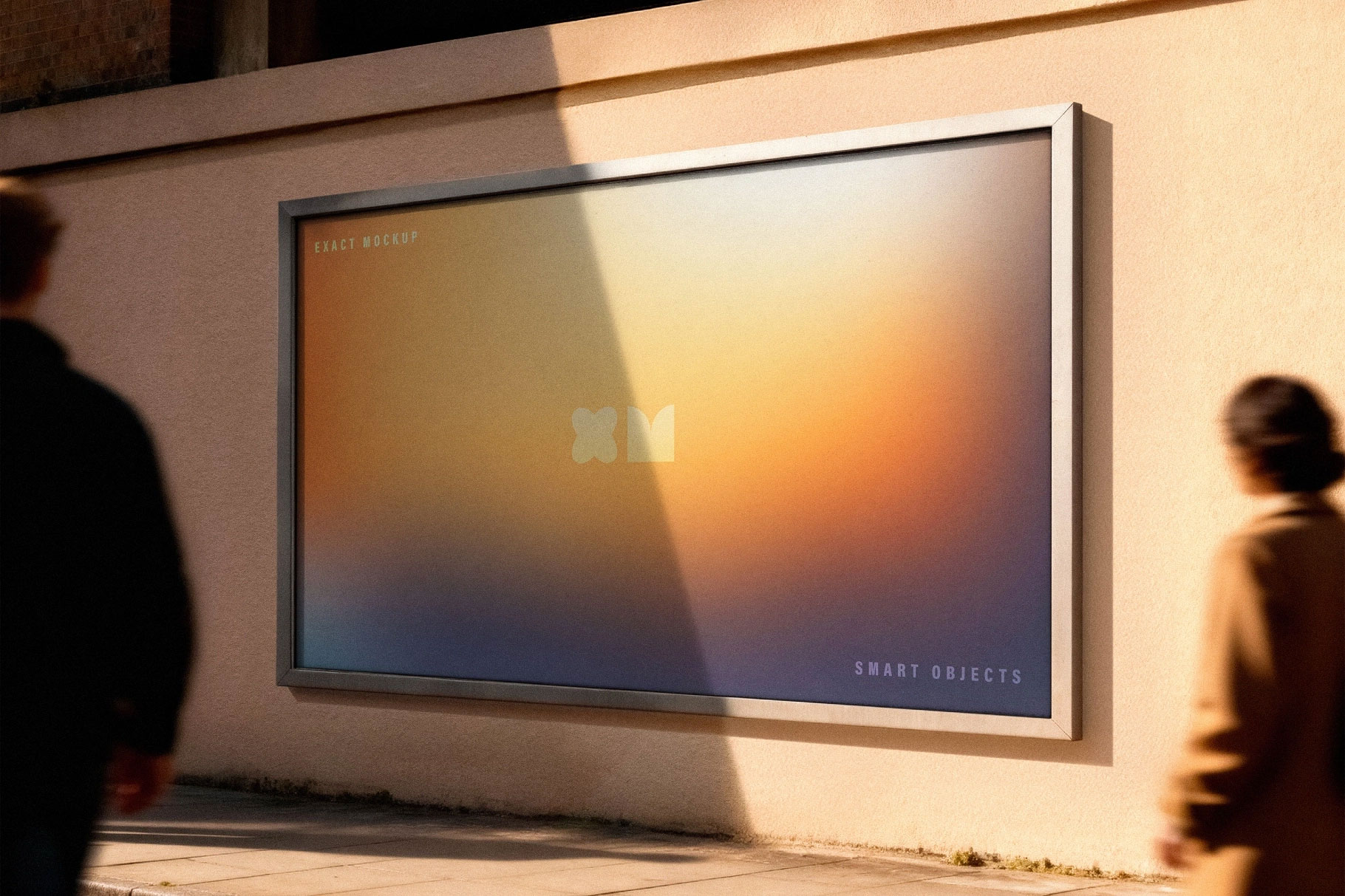 Free Outdoor Shadow Billboard Mockup PSD Template