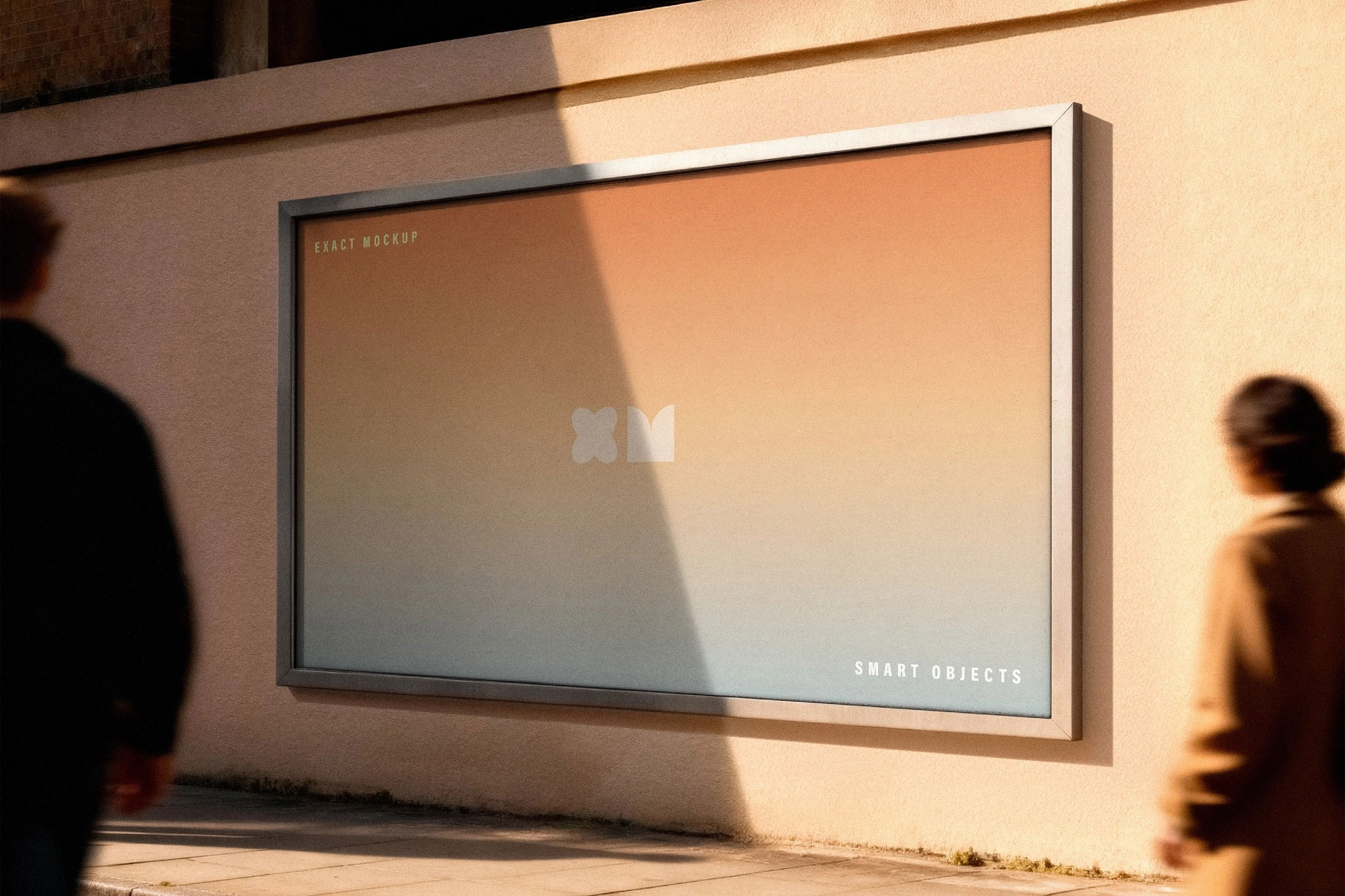 Free Outdoor Shadow Billboard Mockup PSD Template