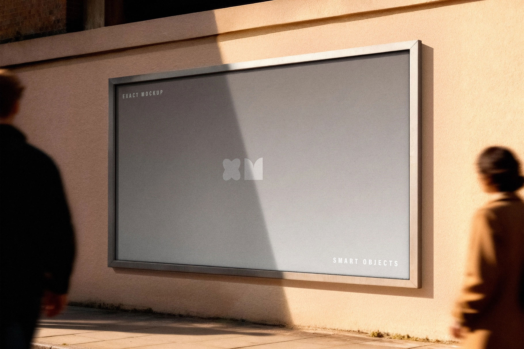 Free Outdoor Shadow Billboard Mockup PSD Template