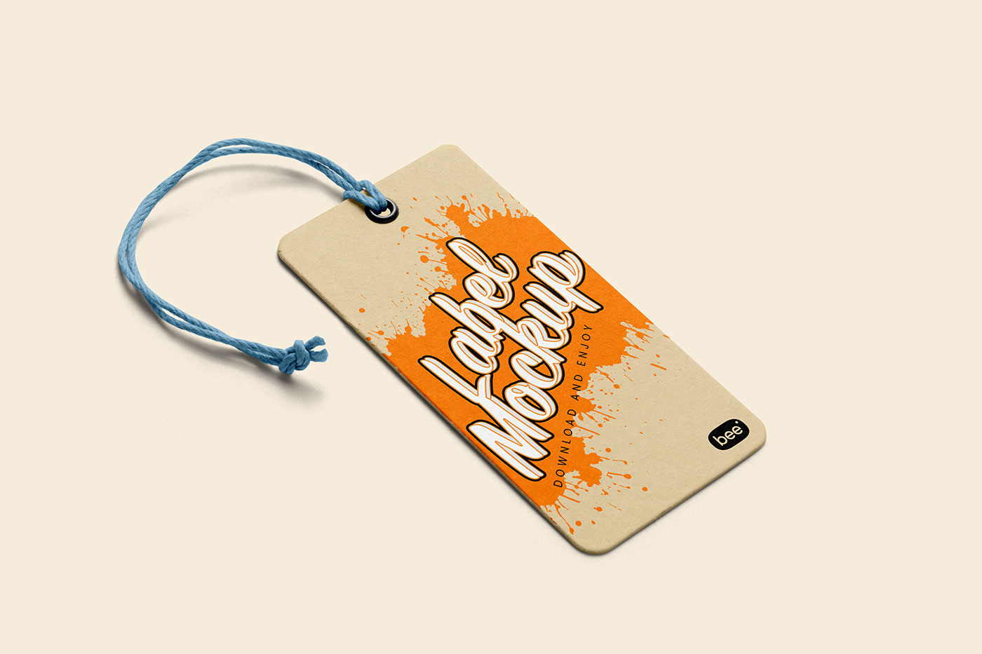 Free Perspective Fashion Label Mockup PSD Template