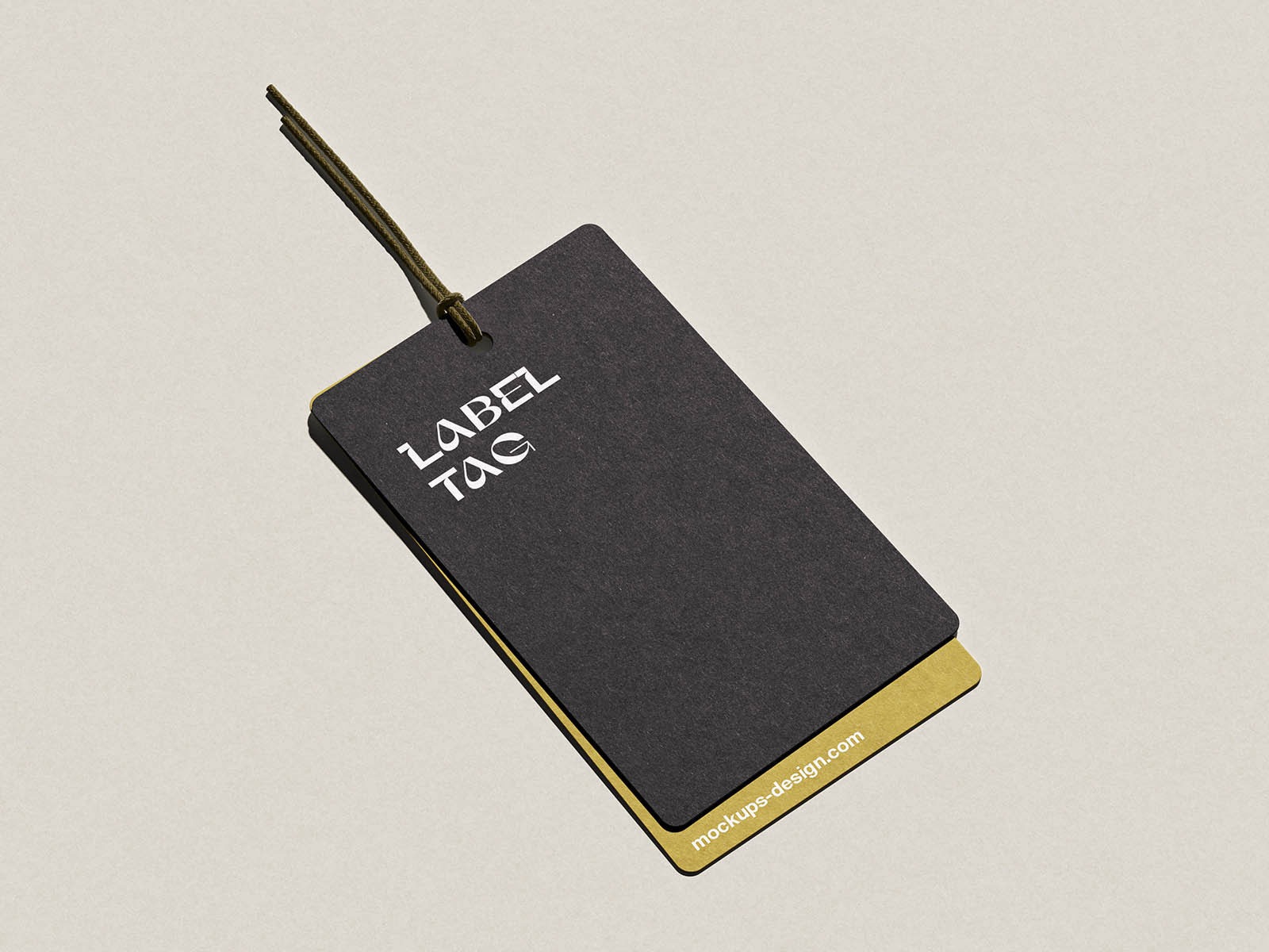 Free Premium Clothing Label Tag Mockup PSD Template